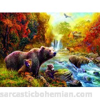 SunsOut Bears at The Stream 1000 Pc Jigsaw Puzzle  B06XCX3LTH